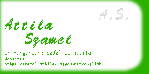 attila szamel business card